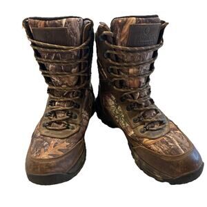 Magellan Boots Men’s Size 7.5 Camo Hunting Lace Up Outdoor Leather Waterproof